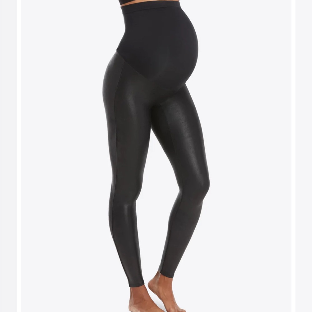 Spanx Faux Leather Maternity Leggings